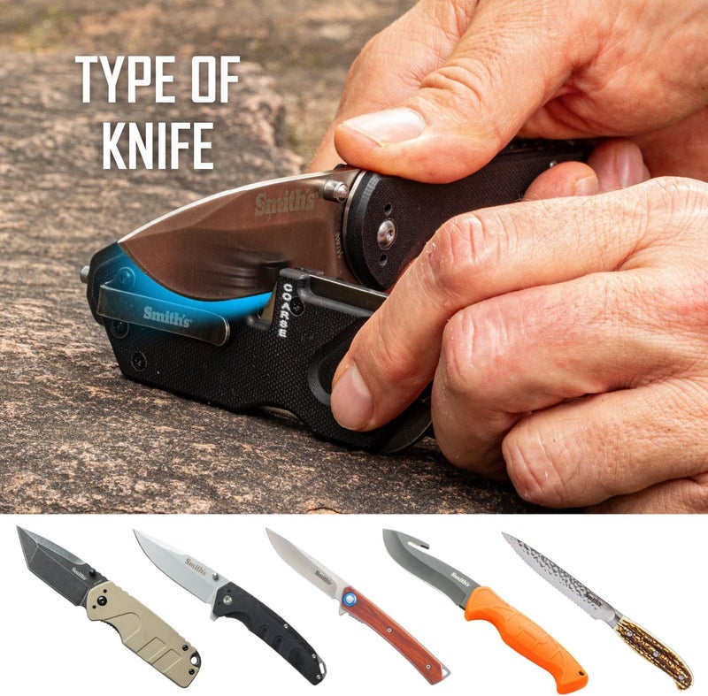 Smiths Smith’s Pocket Pal Tactical Knife Sharpener - 2 Stage Sharpener & Diamond Sharpening Rod - Pocket Clip - Outdoor Hunting Knife & Hook Sharpener - Compact & Lightweight - Image 5